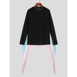 Mens Swing Fringe Long Sleeve T-Shirt