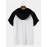 Mens Ribbed Knit Patchwork High Low Preppy Raglan Sleeve Hooded T-Shirts